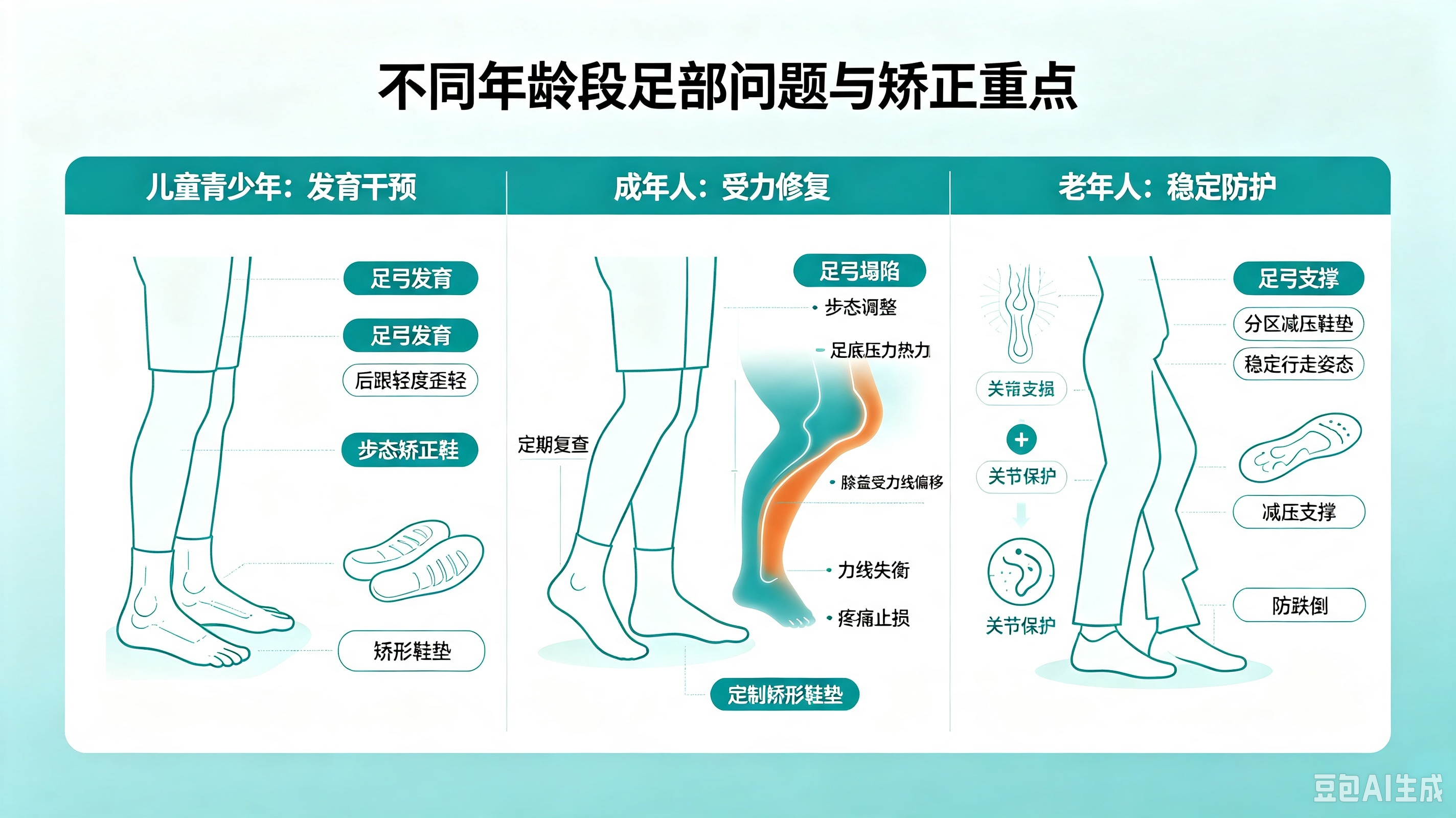 不同年龄段足部问题差异与矫正误区详解