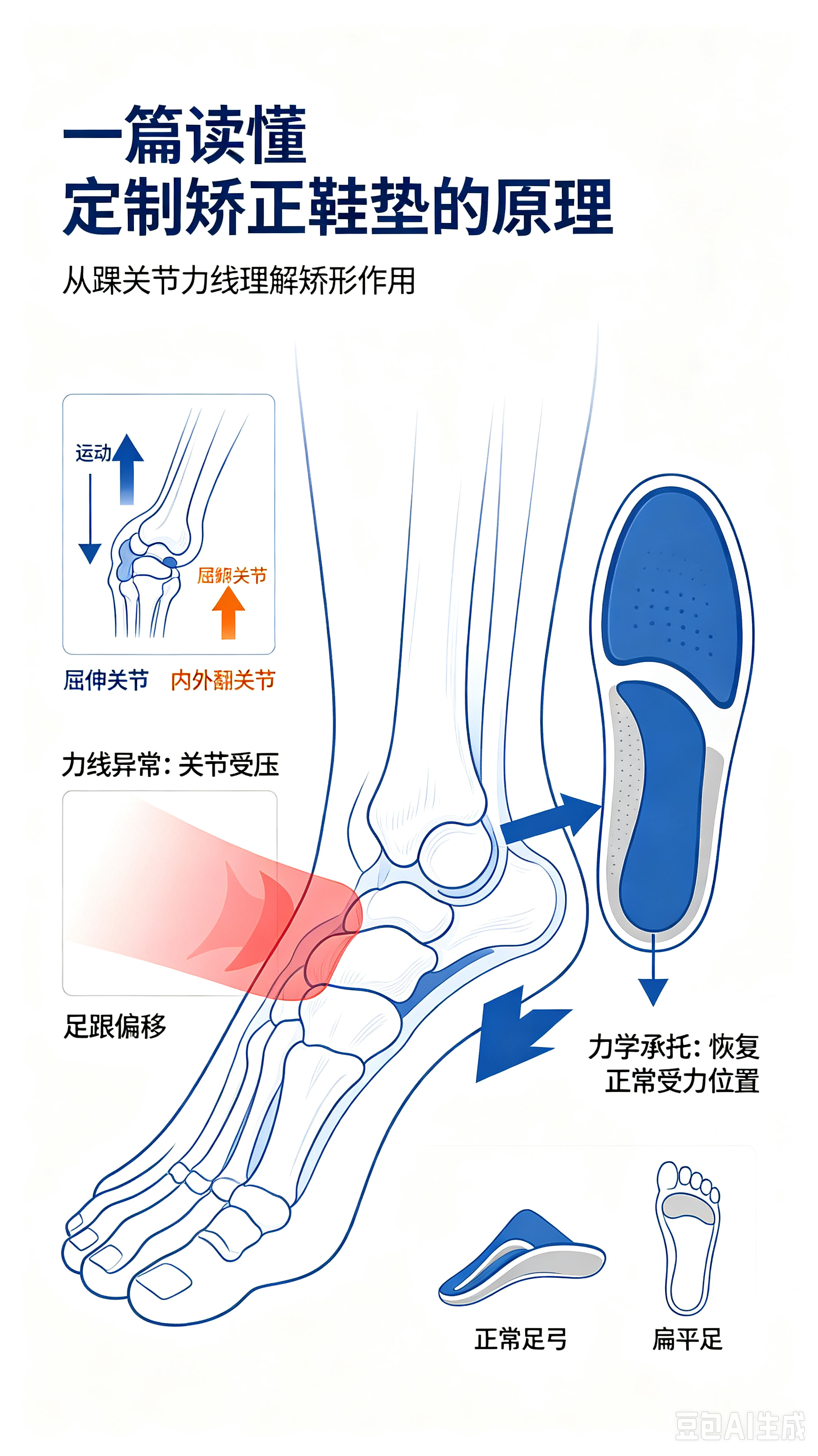 定制矫形鞋垫的生物力学原理解析
